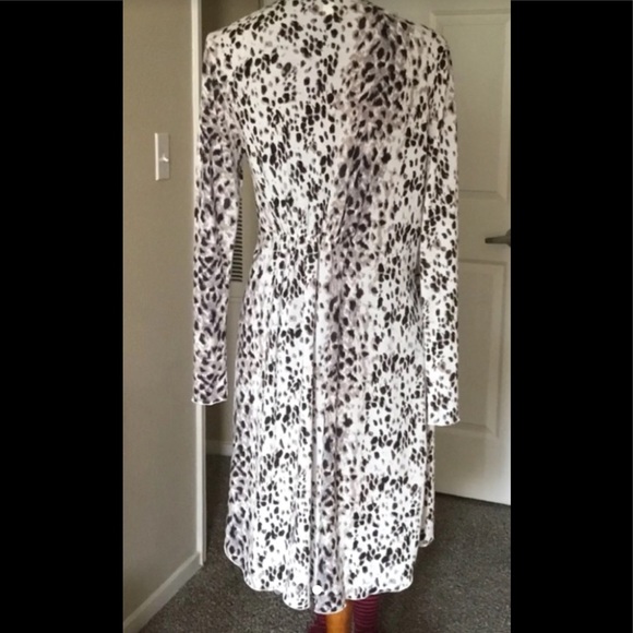 Long Cascading Leopard Jacket Sweater Medium - Picture 3 of 5